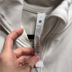 lululemon athletica Cream Zip-Up Hoodie